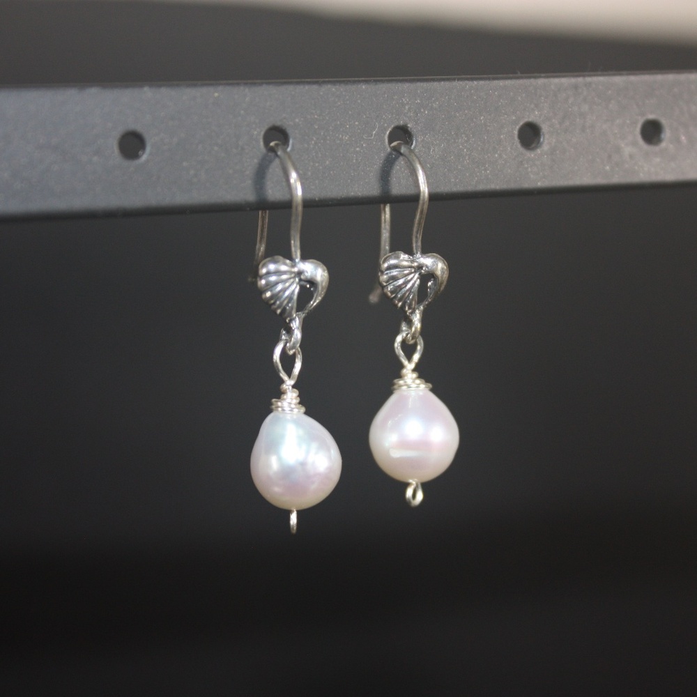 Sterling Silver Pearl Earrings